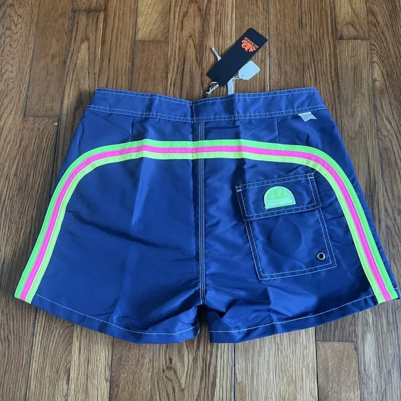 Sundek Swim Trunks Men's Navy Rainbow Size 29 - Picture 5 of 5